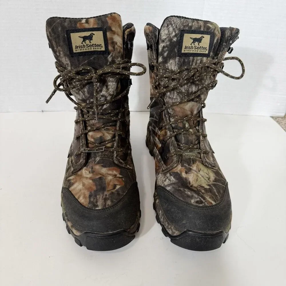 Red Wing Irish‎ Setter 3859 Shadow Trek Camo Waterproof Hunting Boots Size 8.5 D